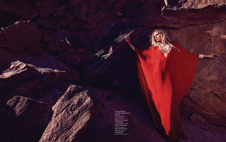 Iselin Steiro《Vogue》中国版2014年2月号