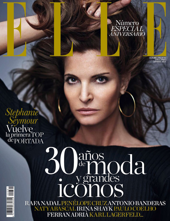 Stephanie Seymour《Elle》西班牙版2016年10月号