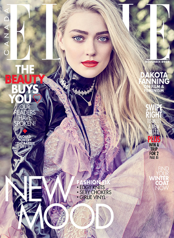 Dakota Fanning《Elle》加拿大版2016年11月号