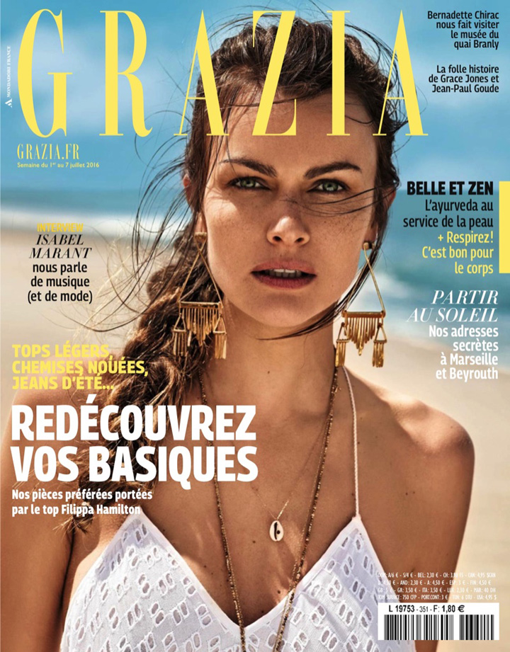 Filippa Hamilton《Grazia》法国版2016年7月号