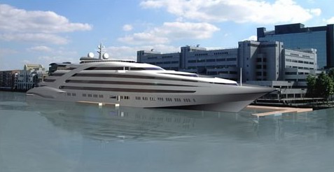 迪拜建造世界最大游艇 准备停泊泰晤士河畔