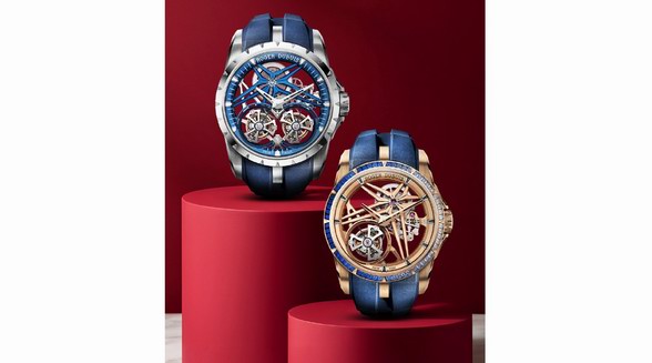 爱在时刻芯动 罗杰杜彼RogerDubuis王者系列陀飞轮腕表