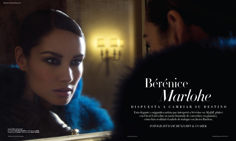Bérénice Marlohe《Harper’s Bazaar》西语版2012年11月号